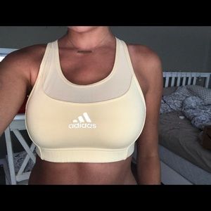 Adidas sports bra yellow